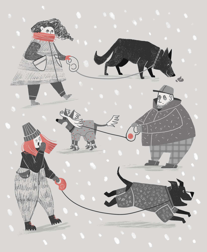 Собачники по утрам