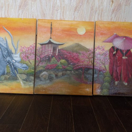 Триптих в японском стиле