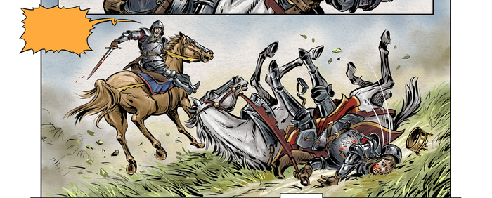 Рабочие фрагменты комикса "Спасти принцев из Тауэра".