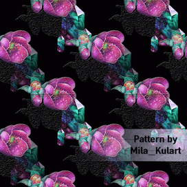 Pattern crystals and flowers