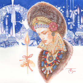 Времена года в женских портретах "Декабрь"