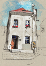 одинокий, но с цветами.