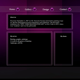 Дизайн макет сайта портфолио