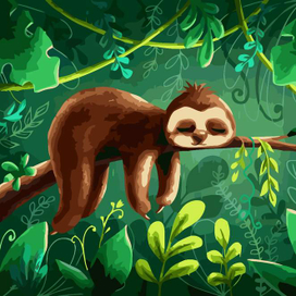 Ленивый ленивец ), sleeping sloth