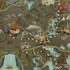 Карта Кольского полуострова(фрагмент)