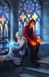 обложка для книги "Янтарь и Льдинка".