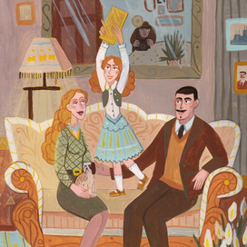 Иллюстрация к сказочной повести Роальда Даля "Чарли и шоколадная фабрика"