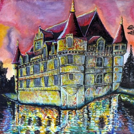 Сказочный замок на воде