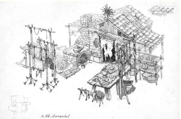 хижина шамана