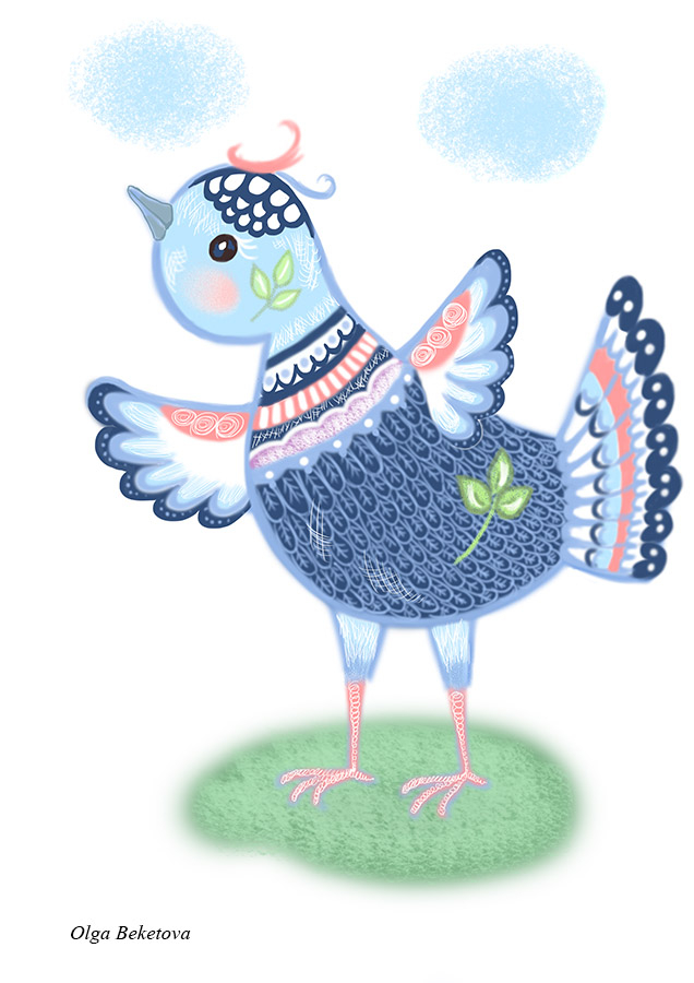 Синяя птичка