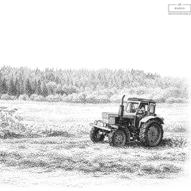 Работа в поле.