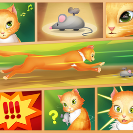 Комикс для игры "Спасти котят"