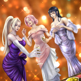 Новогодний арт по аниме Наруто