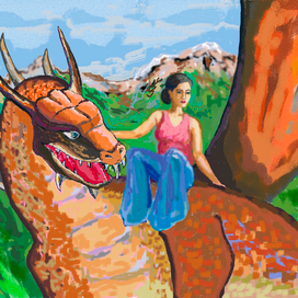 Девушка и дракон.