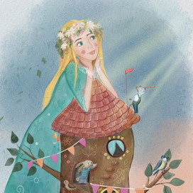 Иллюстрация для детского сборника терапевтических сказок