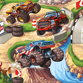 Поле игры "Большие гонки"