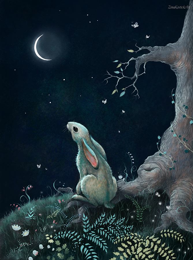 Мечтательный зайчик