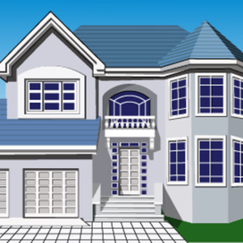 коттедж в иллюстраторе 