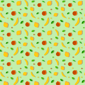 яркий фруктовый летний паттерн