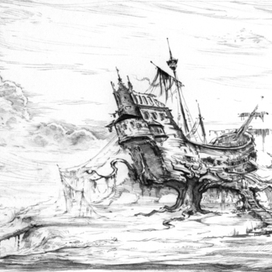 набросок корабельный опять( нашла в загашнике)