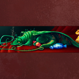 дракончик с конфетами