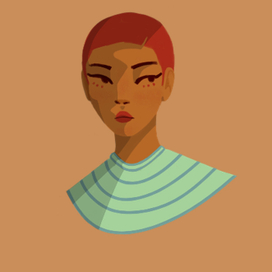 девушка с красными волосами