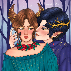 Джуд и Кардан. Иллюстрация по книге «Жестокий принц».