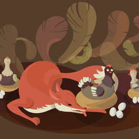 Лиса в курятнике