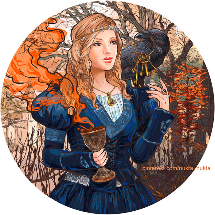 эскиз "Тайны осеннего леса"