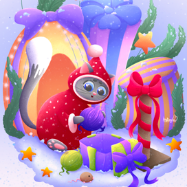 Счастливый кот