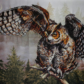 Совушка, бисером.