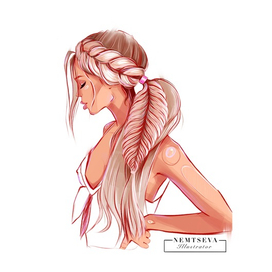 Девушка с косой