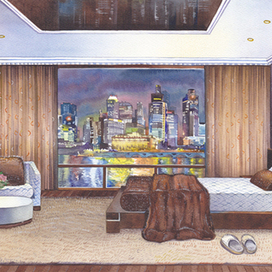 Гостиничный номер. Фон  для игры.