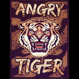 Принт для vsemayki.ru - "Angry tiger".