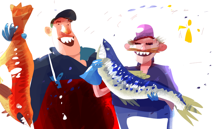 Мамаша! Быть может, вы хотите жареной рыбы?!