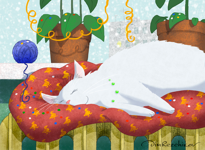 "Первое января" :) картинка для настольного календаря 2022 