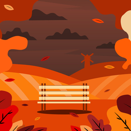 Пейзаж в иллюстраторе