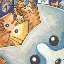 Много кошек