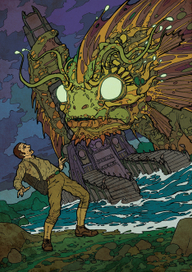 Иллюстрации к повестям Г. Ф. Лавкрафта. «Дагон».