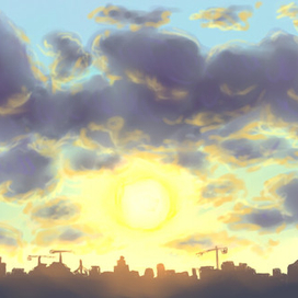 Закат - вид из моего окна