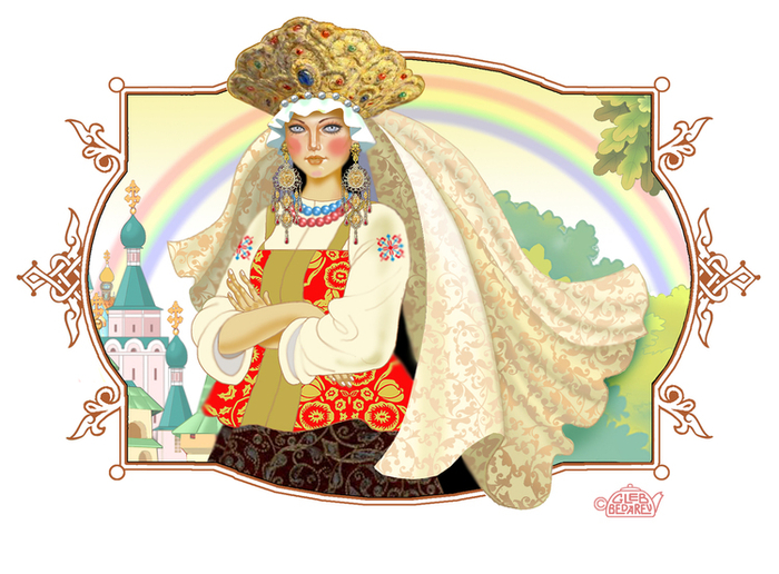 Рисунок на спуск. Сказка " Волшебница Василиса"