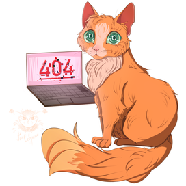 Котик с компьютером