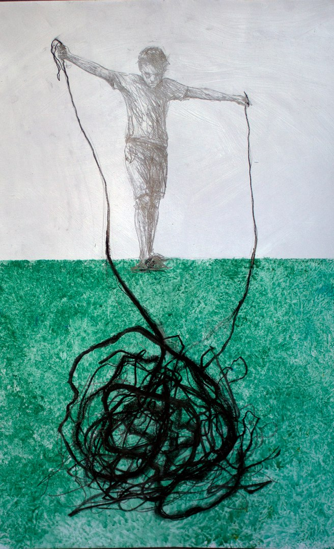 серия работ "Северное лето" 2017 смешанная техника