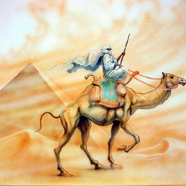 Бидуин в пустыне.