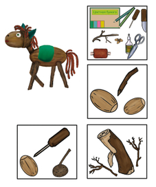 Лошадка из жёлудя