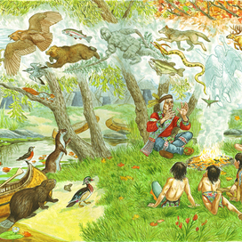 Обложка для "Индейских сказок".