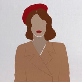 Девушка в красном берете