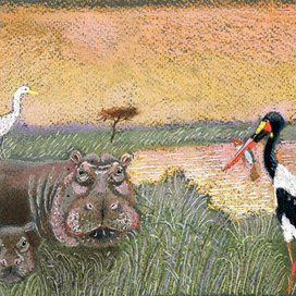 Иллюстрация к книге А.Веркиной "Африканская саванна"