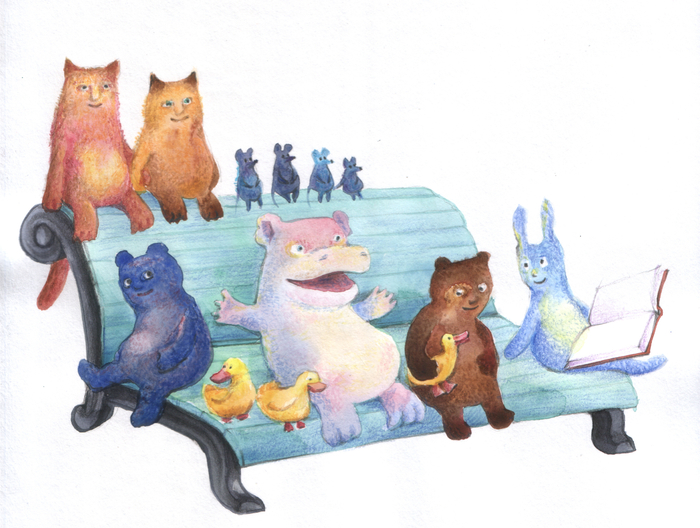 Иллюстрация к стихотворению Н.Кирилюк "Шерстяные звери"