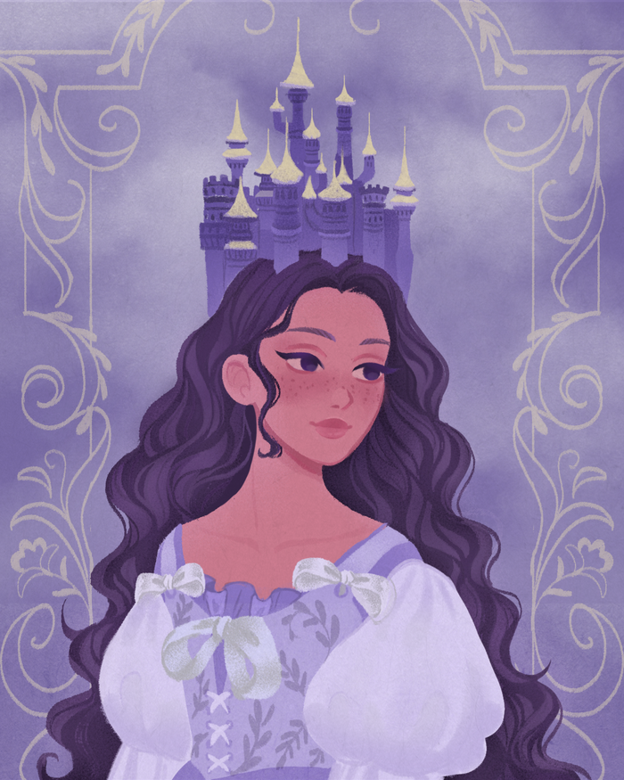 Иллюстрация с принцессой